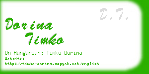 dorina timko business card